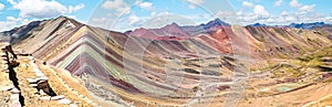 Vinicunca or Winikunka. Also called Montna a de Siete Colores. Mountain in the Andes of Peru