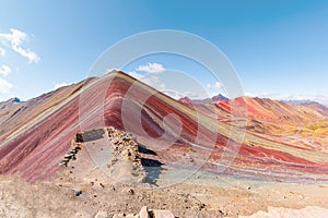 Vinicunca or Winikunka. Also called Montna a de Siete Colores. Mountain in the Andes of Peru photo