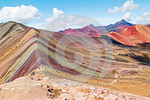 Vinicunca or Winikunka. Also called Montna a de Siete Colores. Mountain in the Andes of Peru photo