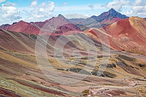 Vinicunca or Winikunka. Also called Montna a de Siete Colores. Mountain in the Andes of Peru photo