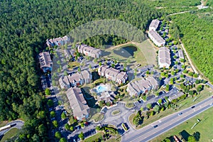 The Vinings apartment complex in Spanish Fort Alabama aerial view