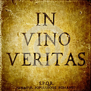 In vino veritas sign