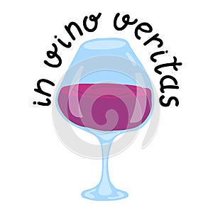 In Vino Veritas - truth in wine glass photo