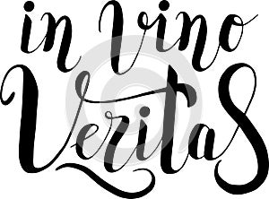 In vino veritas Wine lettering vector eps