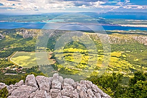 Vinodol valley and lake Tribalj view from Mahavica viewpoint