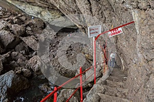 Vinoteca Golitsyn grotto Chaliapin in mountain Koba-Kaya photo