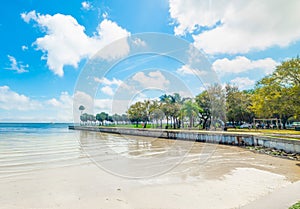 Vinoy park shore in Saint Petersburg on a sunny day