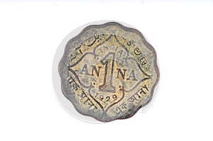 Vintage 1 anna coin