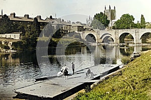 Vintage 1897 Photo - Hereford and River Wye