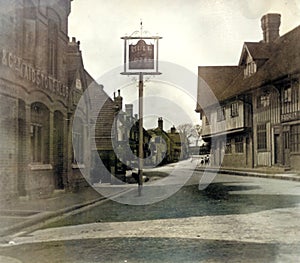 Vintage 1901 Photo of Bull Hotel, Brenchley, Kent UK