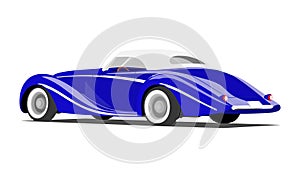 Vintage 1936 Cadillac Shangri La Roadster vector illustration.