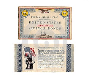 Vintage 1940's Defense Bond Stamp Book