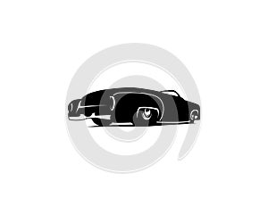 Vintage 1949 mercury coupe car vector design. isolated white background view from side.