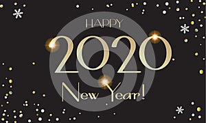 Vintage 2020 happy new year and christmas winter holiday party festival decoration