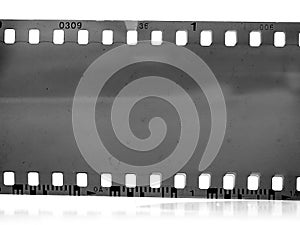 vintage 35mm black-and-white negative film frame
