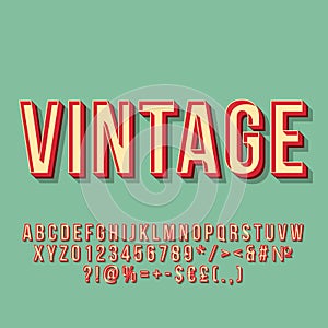 Vintage 3d vector lettering