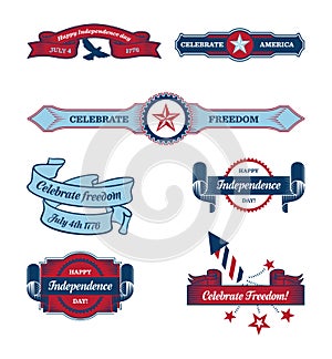 Vintage 4th of July labels