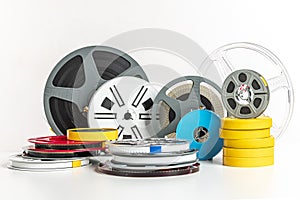 Vintage 8mm film reels