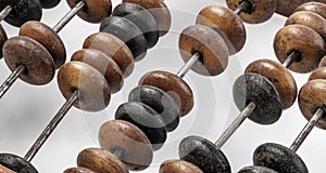 Vintage abacus close up