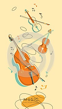Vintage abstract musical background