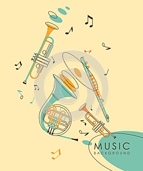 Vintage abstract musical background