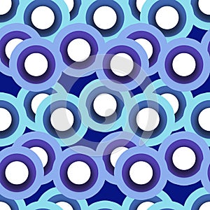 Vintage abstract seamless circle pattern in blue tonos photo