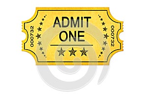 Vintage admit one entrance ticket