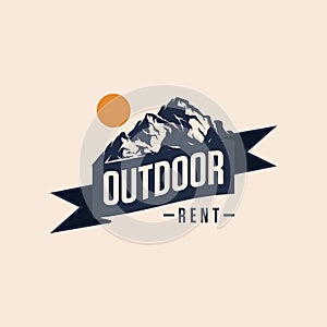 Vintage adventure logo Premium Vector