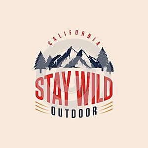 Vintage adventure logo Premium Vector