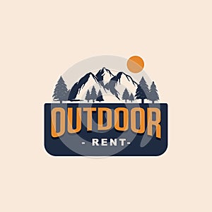 Vintage adventure logo Premium Vector