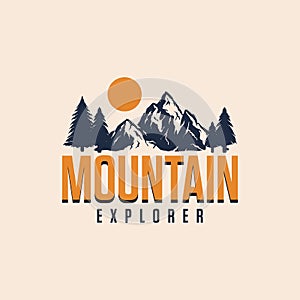 Vintage adventure logo Premium Vector