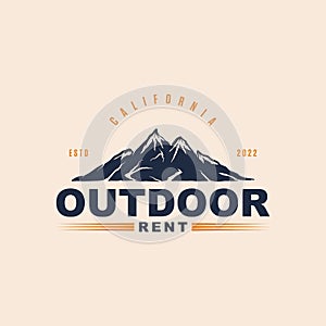 Vintage adventure logo Premium Vector