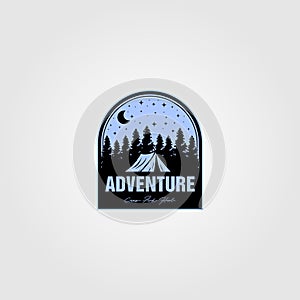 Vintage adventure logo vector illustration design