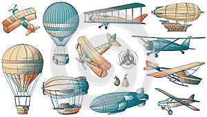 Vintage Aeronautics Icon Set