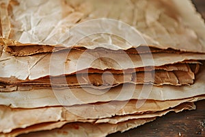 Vintage Aesthetic: Old Papers on Isolated Background. Concept Vintage Style, Aesthetic Photography,