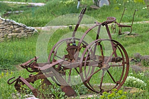 Vintage agricultural equipment for manual tillage