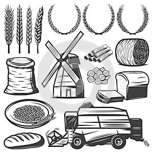 Vintage Agriculture Elements Set