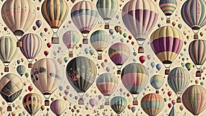 Vintage air balloons. AI generated video