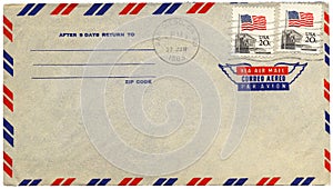 Vintage airmail envelope