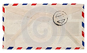 Vintage airmail envelope. retro post letter