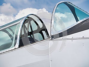 Vintage airplane cockpit