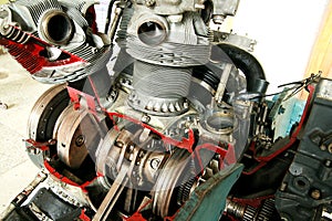 Vintage airplane engine