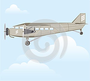 Vintage Airplane illustration vector