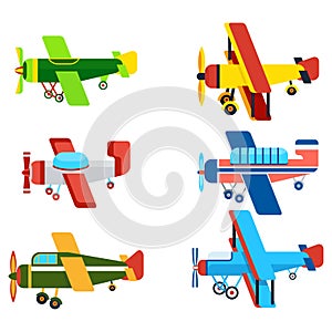 Vintage Airplanes Cartoon Models Collection