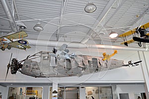 Vintage airplanes model at Hiller Aviation Museum, San Carlos, CA