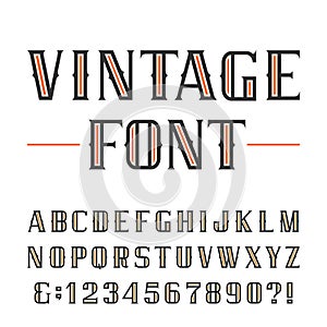 Vintage Alphabet Vector Font