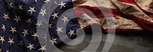 Vintage American flag for Memorial day or Veteran`s day background