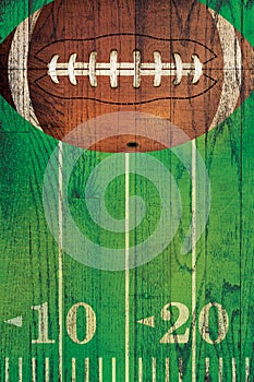 Vintage American Football Ball Field Background