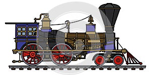 The vintage american steam locomotive
