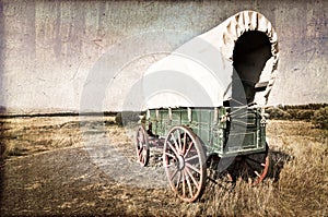 Vintage american western wagon